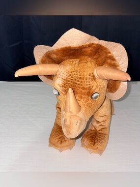 Build A Bear Triceratops Plush Dinosaur Brown BABW Stuffed Animal Toy